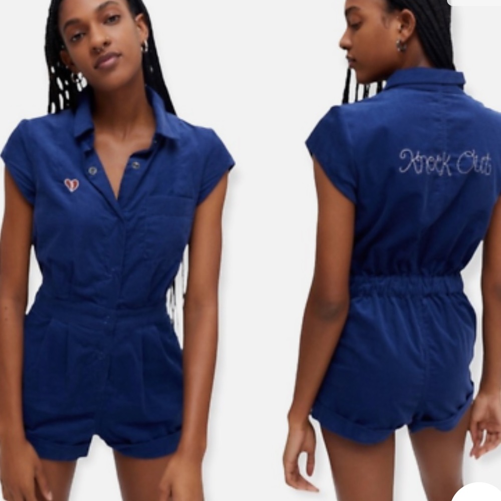 Urban Outfitters Corduroy Button-Up Romper
